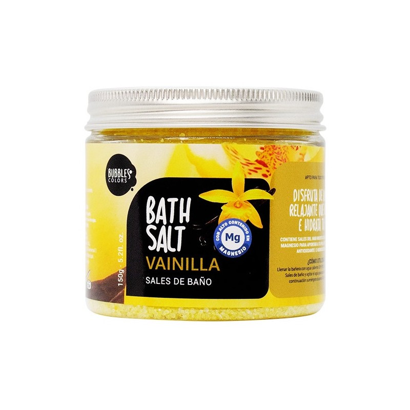 DEAD SEA BATH SALTS JAR 150GRS VANILLA BUBBLES & COLORS-BATH SALTS IN VIALS-HOSTENATURA