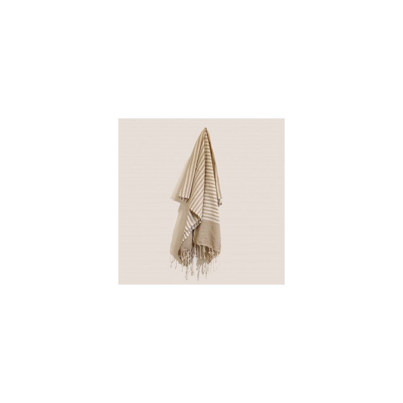 Cotton Pareo - 100x180 cm - Warm Sand-COTTON TOWELS AND PAREOS-HOSTENATURA