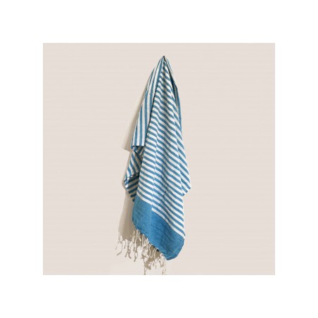 Bawełniany sarong - 100x180 cm - Błękitny
