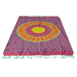 Pareo cu design Mandala - Mov - 100x140cm