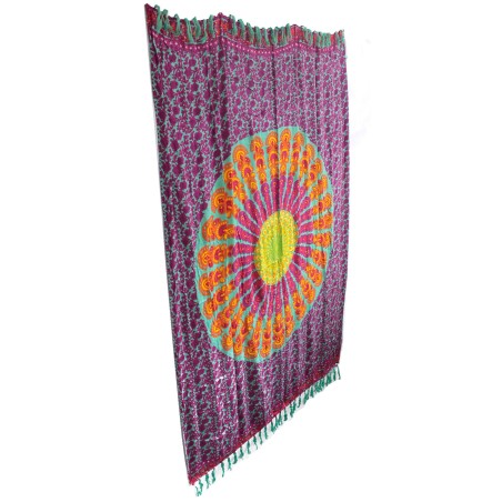 Pareo con diseño Mandala - Púrpura - 100x140cm