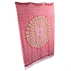 Sarong with Mandala design - Pink - 140x100cm