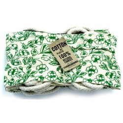 Natural Cotton Wheat Bags - Green