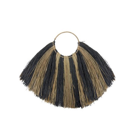 Large seaweed fan for wall decoration - Zebra