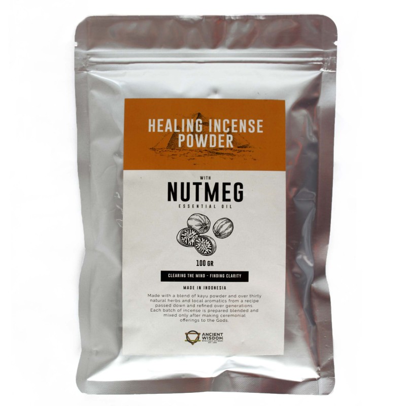 Healing Incense Powder - Nutmeg 100 gr-HEALING INCENSE POWDER-HOSTENATURA