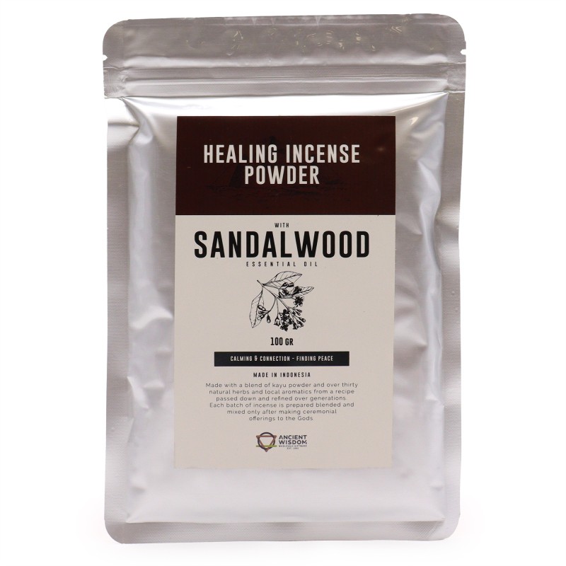 Healing Incense Powder - Sandalwood 100 gr-HEALING INCENSE POWDER-HOSTENATURA