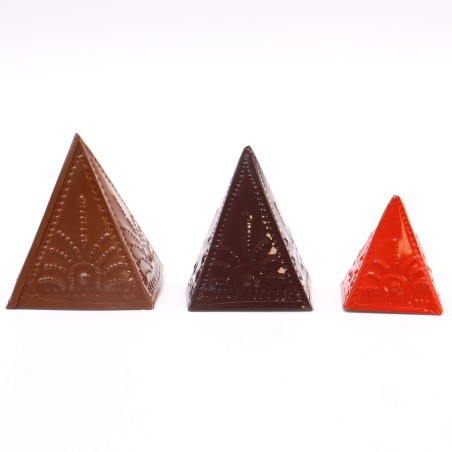 Juego de Moldes para Incienso en Polvo - Marrón Claro, Marrón Oscuro y Naranja