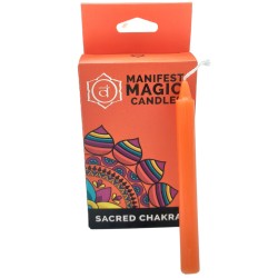 Bougies Magiques Manifest (paquet de 12) - Orange - Chakra Sacré SWADISHTHANA