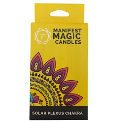 Bougies Manifest Magic (paquet de 12) - Jaune - Chakra du plexus solaire