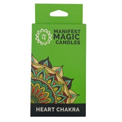 Bougies Magiques Manifest (paquet de 12) - Vert - Chakra du Cœur