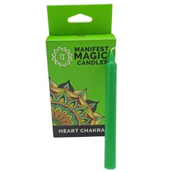 Bougies Magiques Manifest (paquet de 12) - Vert - Chakra du Cœur