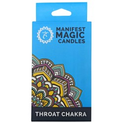 Candele magiche Manifest (confezione da 12) - Blu - Chakra della gola