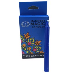 Bougies Magiques Manifest (paquet de 12) - Bleu foncé - Chakra du troisième œil