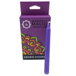 Candele magiche manifest (confezione da 12) - Viola - Chakra della corona