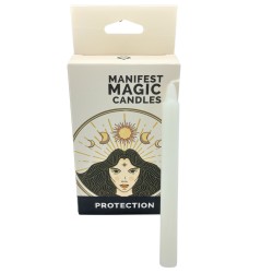 Lumanari magice Manifest (pachet de 12) - Ivory - Ritual de protectie