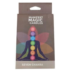 Bougies Seven Chakras Manifesto (paquet de 7)