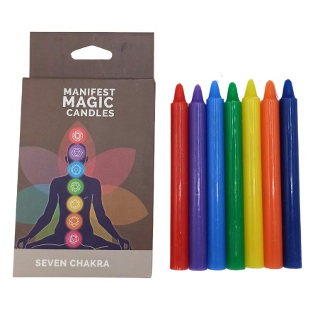 Espelmes del Manifest dels Set Chakras (paquet de 7)