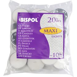 20x velas de chá sem perfume Bispol - duração de 10h