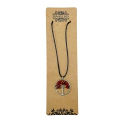 Pendentif Arbre de Vie - Jaspe Rouge