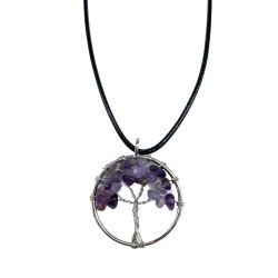 Pendentif Arbre de Vie - Améthyste