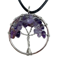 Pendentif Arbre de Vie - Améthyste