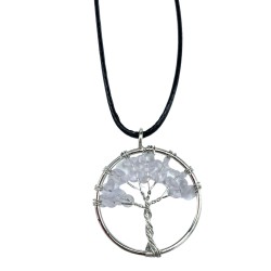 Tree of Life Pendant - Rock Crystal