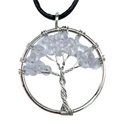 Tree of Life Pendant - Rock Crystal