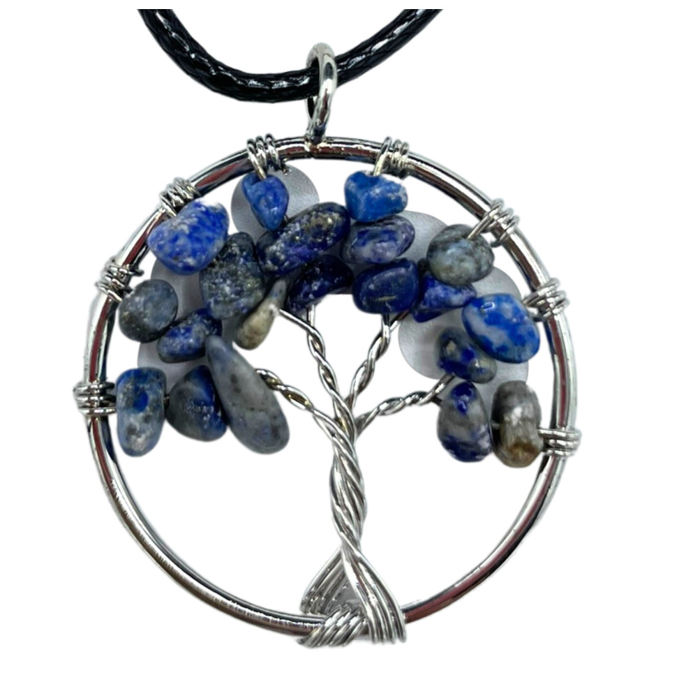 Colgante Árbol de la Vida - Sodalita-PENDENTIF GEMMES ARBRE DE VIE-HOSTENATURA