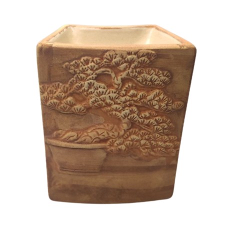Quemador Aceite Bonsai Pintado a Mano - Color Arena