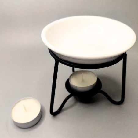 Quemador Aceite Soporte Simple de Cerámica y Metal