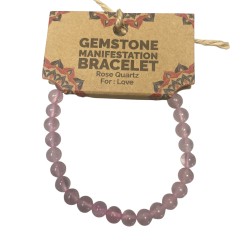 Gemstone Manifestation Bracelet - Rose Quartz - Love