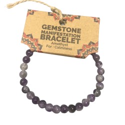 Gemstone Manifestation Bracelet - Amethyst - Calma