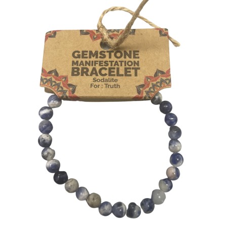 Pulsera Manifestación Piedras Preciosas - Sodalita - Verdad