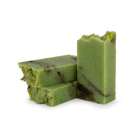 PASTILLA DE JABÓN ARTESANO ACEITE DE OLIVA ÁRBOL DEL TÉ Y TÉ VERDE 100gr