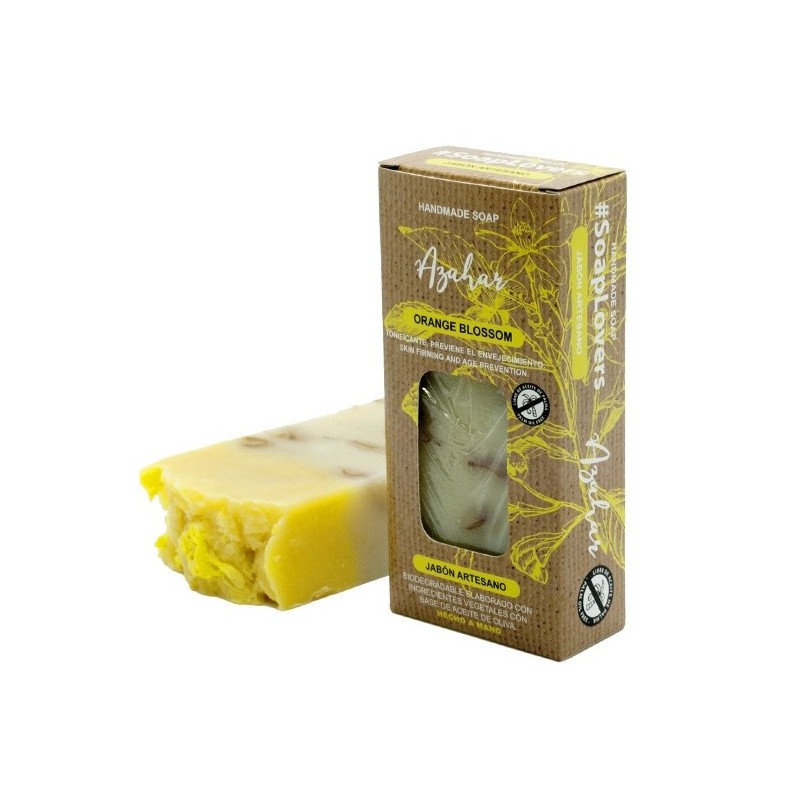 BAR OF ARTISAN SOAP OLIVE OIL ORANGE BLOSSOM 100gr-OLIVE OIL ARTISAN SOAP-HOSTENATURA