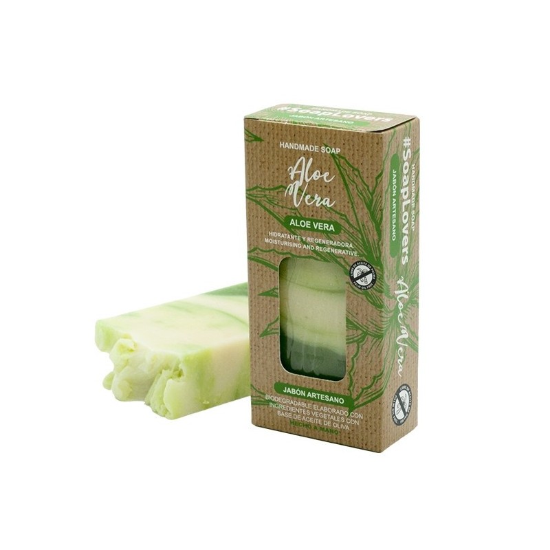 Artisan Olive Oil Soap with Aloe Vera 100gr-OLIVE OIL ARTISAN SOAP-HOSTENATURA