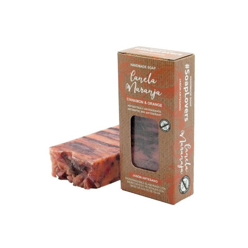 Artisan Olive Oil Soap Bar with Cinnamon and Orange 100gr-OLIVE OIL ARTISAN SOAP-HOSTENATURA