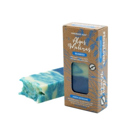 PASTILLA DE JABÓN ARTESANO ACEITE OLIVA ALGAS MARINAS 100gr