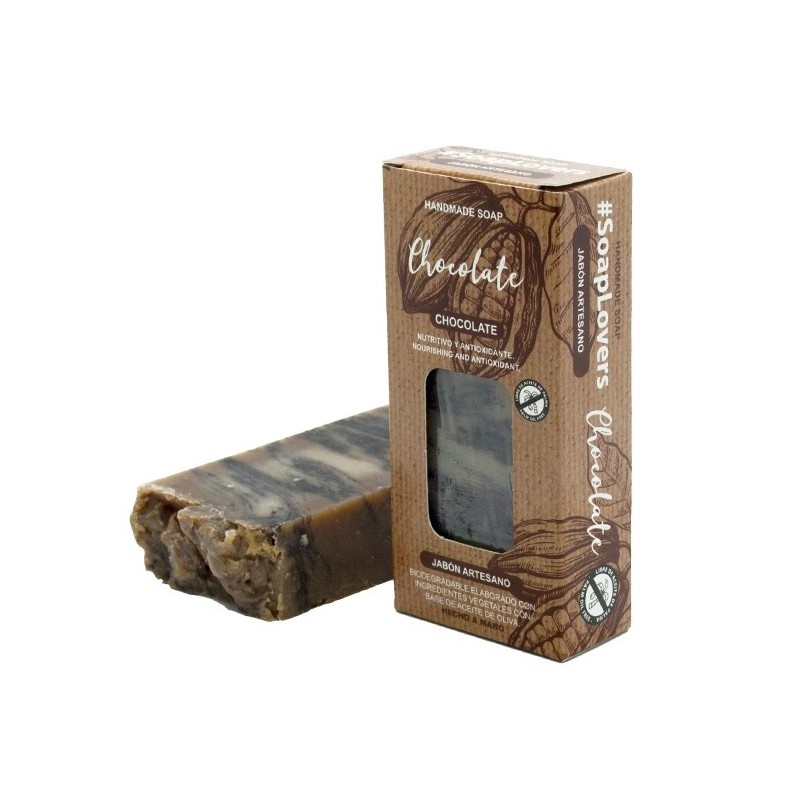 PASTILLA DE SABÓ ARTESÀ OLI OLIVA XOCOLATA 100gr-SABÓ ARTESÀ OLI D'OLIVA-HOSTENATURA