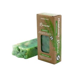 Pain de savon artisanal à l’huile d’olive au romarin 100gr