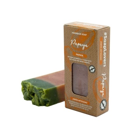 Pastilla de Jabón Artesano Aceite de Oliva Papaya 100gr