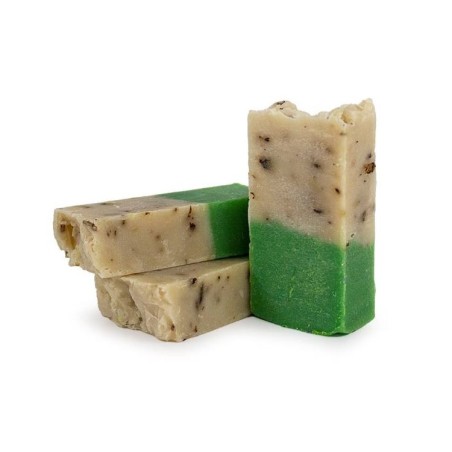 PASTILLA DE JABÓN ARTESANO ACEITE OLIVA ALOE VERA Y ROSA MOSQUETA 100gr