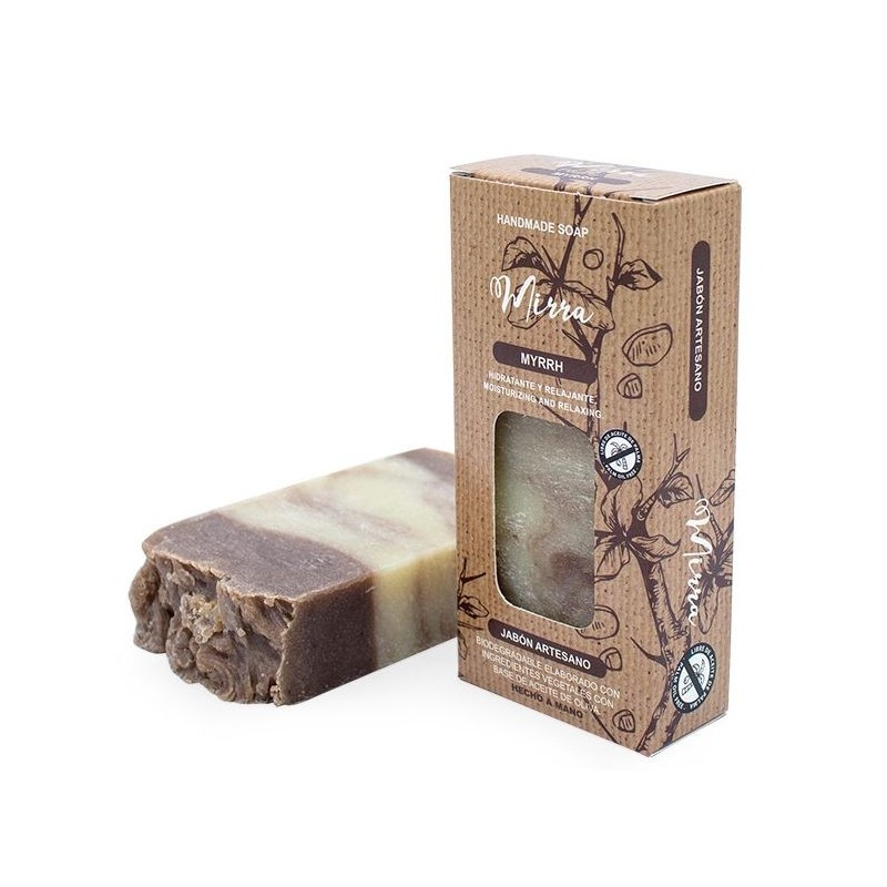 ARTISAN SOAP BAR MYRRH OIL 100gr-OLIVE OIL ARTISAN SOAP-HOSTENATURA