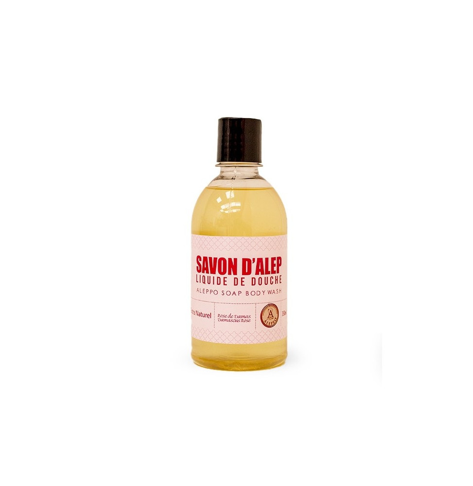 JABÓN LÍQUIDO DE ALEPO ROSA DE DAMASCO 350ml-FLÜSSIGE SEIFE FÜR KÖRPER UND HÄNDE-HOSTENATURA