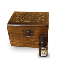 AROMATHERAPIE KIT (HOUTEN KIST EN 6 ESSENTIËLE OLIËN)