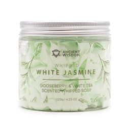 Chantilly Schlagseife - Weißer Jasmin - Weißer Jasmin - Stachelbeere und Weißer Tee 120g