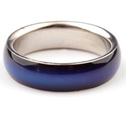 RINGS CHANGE COLOR ACCORDING TO MOOD. Diameter 1.5 - 1.9cm. (ZINC MATERIAL, RHODIUM IMITATION)