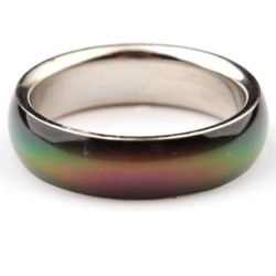 RINGS CHANGE COLOR ACCORDING TO MOOD. Diameter 1.5 - 1.9cm. (ZINC MATERIAL, RHODIUM IMITATION)