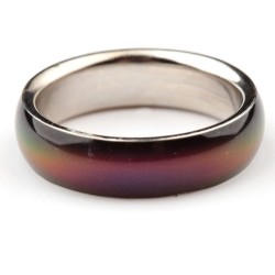 RINGS CHANGE COLOR ACCORDING TO MOOD. Diameter 1.5 - 1.9cm. (ZINC MATERIAL, RHODIUM IMITATION)