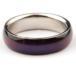 RINGS CHANGE COLOR ACCORDING TO MOOD. Diameter 1.5 - 1.9cm. (ZINC MATERIAL, RHODIUM IMITATION)